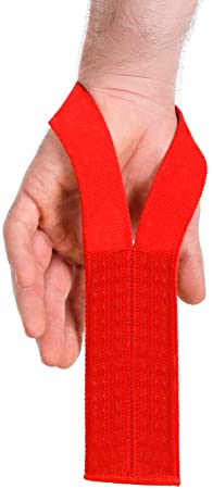 WARM BODY COLD MIND Lifting Wrist Straps for Crossfit, Olympic Weightlifting, Powerlifting, Bodybuilding, Functional Strength Training - Heavy-Duty Cotton Wrist Wraps, Pair Red