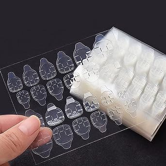 50 sheets/lot Double-side Glue Nail Sticker Adhesive Transparent Flexible Fake Nail Tips Adhesive Tabs Nail Glue (50pcs)