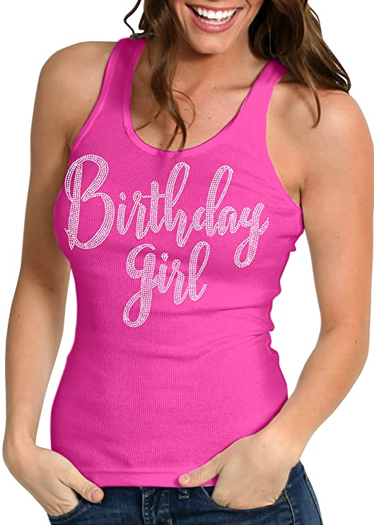 RhinestoneSash Birthday Girl, Birthday Squad Crew Shirts - Birthday Girl Tank Top - Birthday Babe Shirts