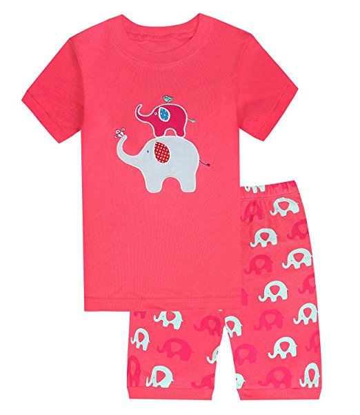 MMII pajamas Pajamas For Girls Boys Little Kid Short Sets 100% Cotton Clothes Sleepwears