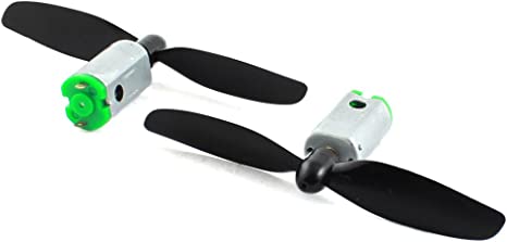 uxcell A14080500ux0177 DC3.7V 23800RPM RC Quadcopter Micro Motor W 2-leaf Propeller, Silver Tone, 2Pcs