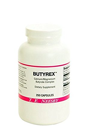 T.E. Neesby Butyrex (Butyric Acid, Butyrate) A Calcium Magnesium Butyrate Complex 600mg 250 capsules