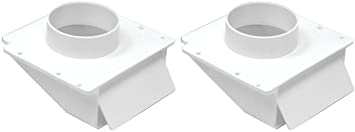 2-PACK - Lambro 143W White Plastic Under Eave Vent, 4-Inch