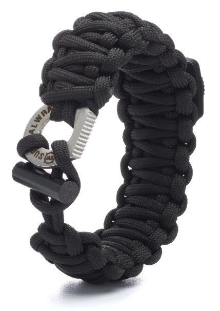 #1 BEST Paracord Bracelet - Survival WRAPS Emergency Paracord Bracelet - Adjustable-Size Paracord Bracelet with Fire Starter, Compass, and more!