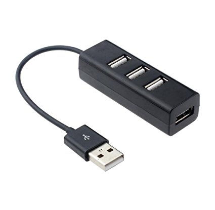 Mini USB 2.0 Hi-Speed 4-Port Splitter Hub Adapter For PC Computer