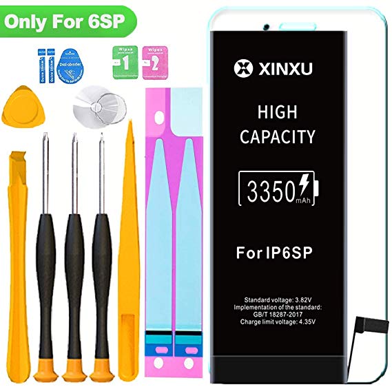 3350mAh Replacement Battery for iPhone 6s Plus, XinXu High Capacity Lithium-ion Replacement Battery with Professional Full Set Tool Kits and Screen Protector