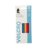 VELCRO - ONE-WRAP For Cables Wires and Cords - 8 x 12 Ties 5 Ct - Multi-color