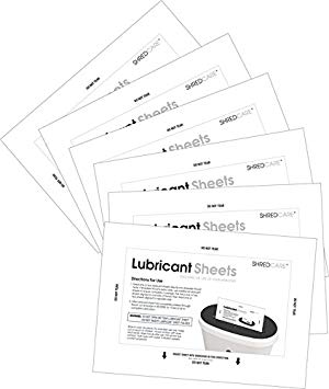 Shredcare SCLS6 Shredder Lubrication Sheets, Pack of 6
