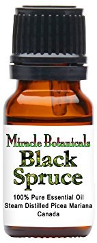 Miracle Botanicals Black Spruce Essential Oil - 100% Pure Picea Mariana - 10ml or 30ml Sizes - Therapeutic Grade - 10ml