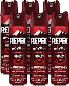 Repel Tick Defense, Aerosol Spray, 6.5-Ounce, Pack of 6