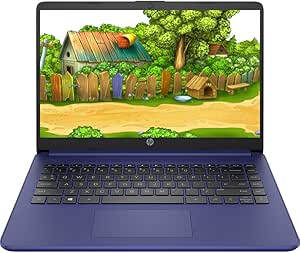 HP Newest 14in Schools and Business Laptop, Intel Quad-Core N4120 CPU, 16GB RAM, 64GB eMMC, 256GB Micro SD, 1-Y Office 365, Webcam, HDMI, WiFi, Win 11 S(Blue), HP 14in