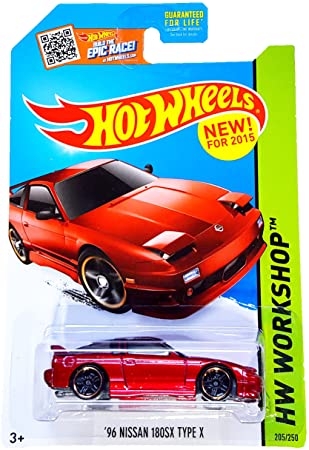 Hot Wheels 2015 HW Workshop '96 Nissan 180SX Type X 205/250, Red