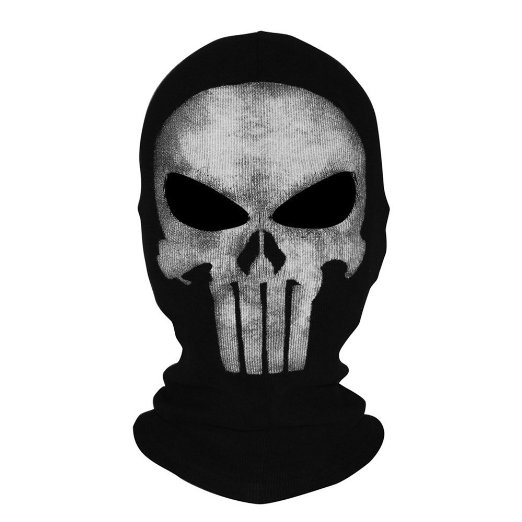 OCore Punisher Skull Full Face Mask - Black