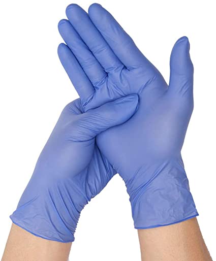 100PCS Disposable Nitrile Gloves, Latex Free, Powder Free, Non-Sterile, Healthcare, Food Handling Use (Small, Blue)