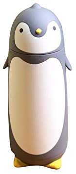 280ml stainless steel cute penguin cup thermos flask vaccum flask (grey)