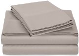 AmazonBasics 400 Thread Count Sheet Set - Queen Stone Grey