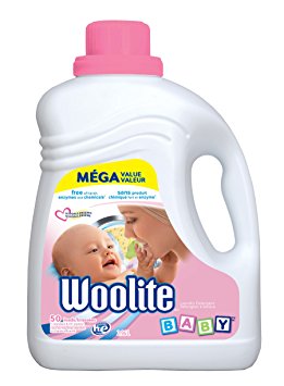 Woolite Baby, Hypoallergenic Laundry Detergent, Free of Harsh Chemicals, Standard & HE, Mega Value Pack, 2.96 L