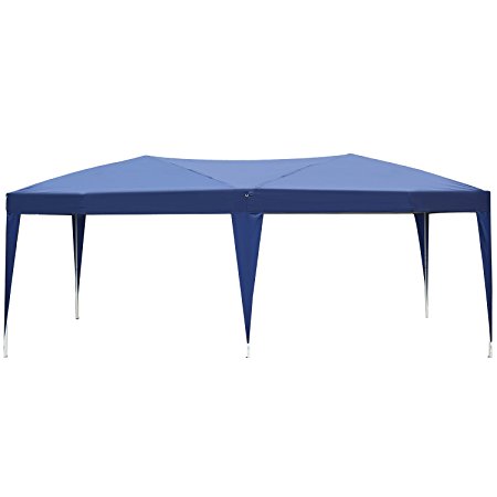 Outsunny Easy Pop Up Canopy Party Tent, 10 x 20-Feet, Royal Blue