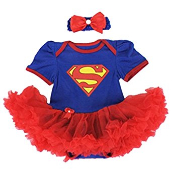 Starkma Supergirl Newborn Infant Baby Girl Set Clothe Cake Dress S01
