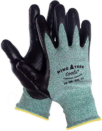 Ultra Strong Mens Yard Work Gloves - For Outdoor Working, Mechanic and Gardening - with Advanced Firm Grip, Anti Slip Tech - Durable, Cool and Comfortable - Men's Safety Gloves. (Large)