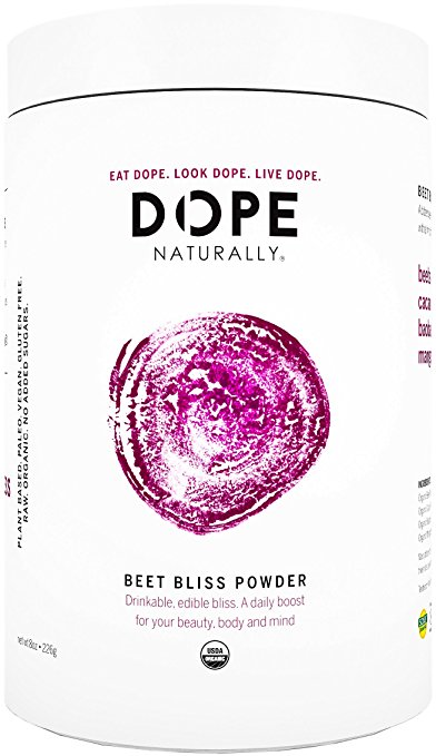 DOPE Naturally - Beet Bliss, Raw Organic Beet Root   Superfood Velocity Powder, Paleo & Vegan, 226 Grams
