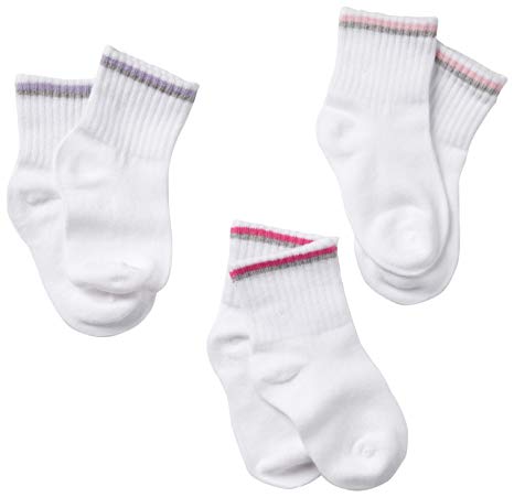 Stride Rite unisex Three Pack Comfort Seam Quarter Socks