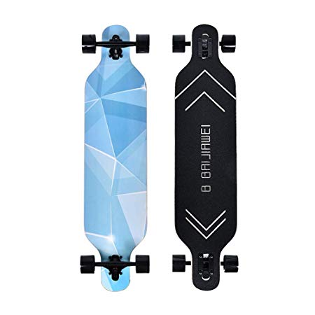 B BAIJIAWEI Drop Through Longboard - 41 Inch Maple Skateboard - Complete Skateboard Cruiser for Cruising, Carving, Free-Style and Downhill