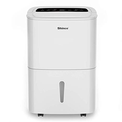 Shinco 9 Gallon Portable Dehumidifier, Energy Star, Large Capacity, Compact Dehumidifier for Home, Bathroom, Kitchen, Bedroom, for Spaces Up to 5000 Sq Ft, Continuous Drain Hose Outlet (70 Pints)