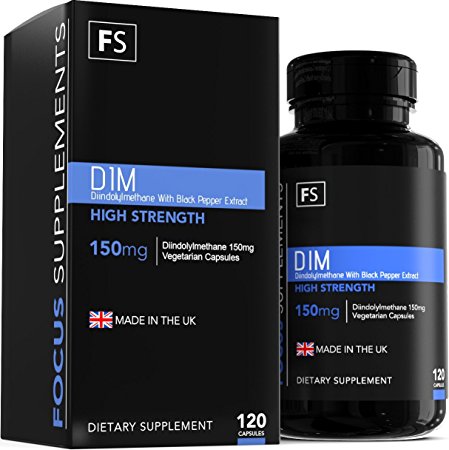 Diindolylmethane - DIM - 150mg Per Capsule - 120 Vegetarian Capsules With Black Pepper Extract For Better Absorption - 4 Month Supply - Made In the UK In ISO Licensed Facilities