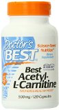 Doctors Best Best Acetyl L-carnitine Featuring Sigma Tau Carnitine 500 mg Capsules 120-Count