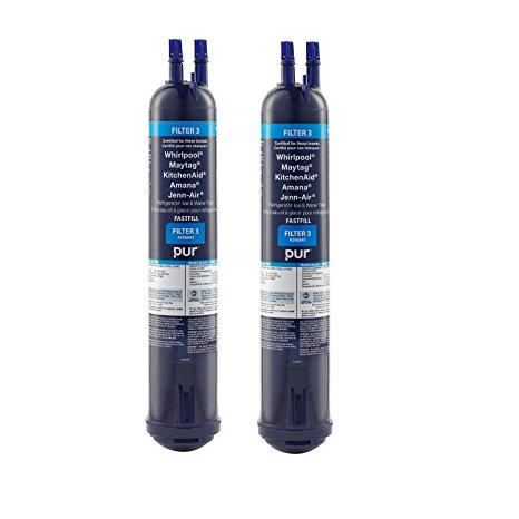 New Whirlpool 4396841 PUR Push Button Side-by-Side Refrigerator Water Filter (2 PACK)