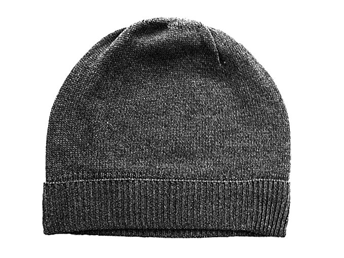 Charcoal Gray Pure 100% Cashmere Beanie Hat Unisex