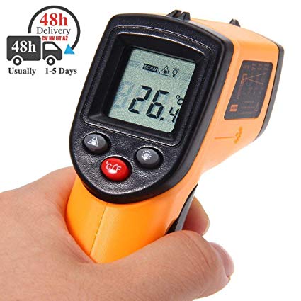 Ulife-JOY GM320 Digital IR Infrared Thermometer Non-contact LCD Laser Temperature Gun - -50 ~ 380℃（-58 ~ 716℉), Instant-read Handheld for Hot Water Pipes / Hot Engine Parts / Cooking Surfaces