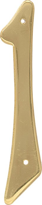 Hillman 847043 4-Inch Nail-On Traditional Solid Brass House Number 1