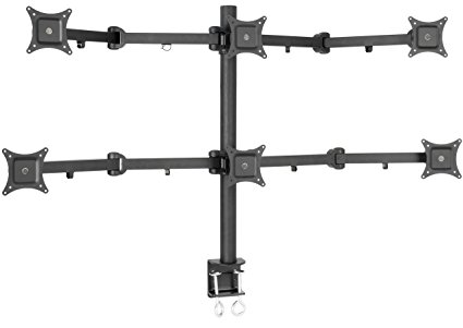 VIVO Hex LCD Monitor Desk Mount Stand Heavy Duty & Fully Adjustable 6 Screens upto 24" (STAND-V006)