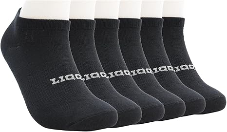 Unisex Women's 6 Pack No Show Low Cut Work Socks with Arch Support