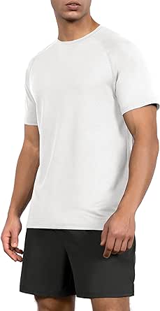 ODODOS Men's Quick Dry Short Sleeve Shirts UPF 50  Sun Protection SPF Athletic Tops Workout T-Shirts