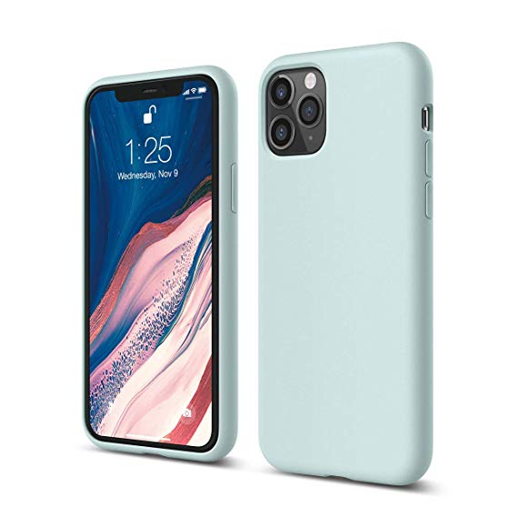 elago iPhone 11 Pro Silicone Case |Baby Mint| - Premium Liquid Silicone, Raised Lip (Screen & Camera Protection), 3 Layer Structure, Full Body Protection, Flexible Bottom