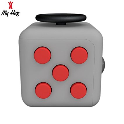 Fidget Cube Clicker Toy (6-sided and 12-sided models) - Silicon and ABS Plastic - Reduce Stress, Anxiety & Help Focus - For Children and Adults