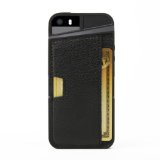iPhone 5s Wallet Case - Q Card Case for iPhone 55s by CM4 - Black Onyx - Ultra Slim Protective iPhone Wallet