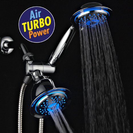 PowerSpa 7 Color-Changing 3-Way LED-Shower with Air Turbo Technology