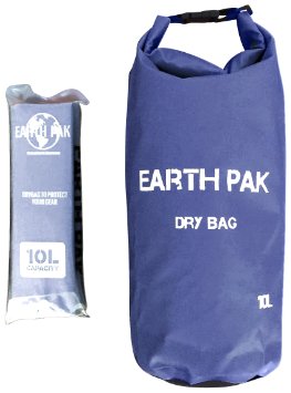 Earth Pak- The Original Waterproof Dry Bag with Shoulder Strap 9733 Roll Top Dry Compression Sack Keeps Gear Dry for Kayaking Beach Rafting Boating Hiking Camping Snowboarding