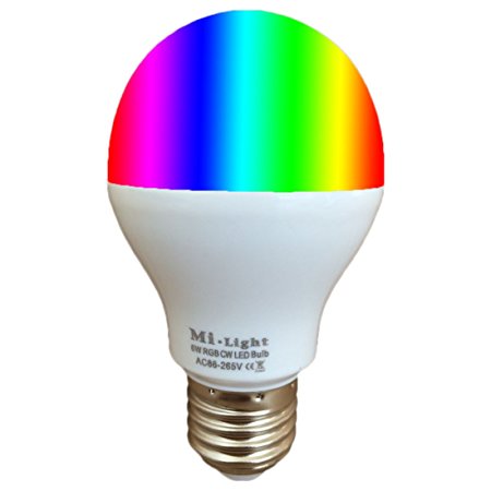 Mi.light 6W E27 Led Bulb Dimmable RGBW Cool White Color Changing With 2.4G Wireless Control