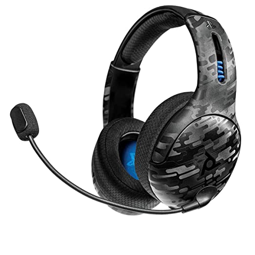 PDP Gaming LVL50 Wireless Stereo Headset: Black Camo 051-049-NA-LCAM - PlayStation 4