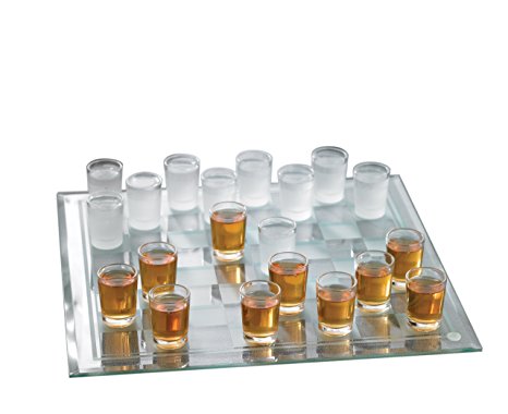 Checkers Shot Glass Bar Game Set