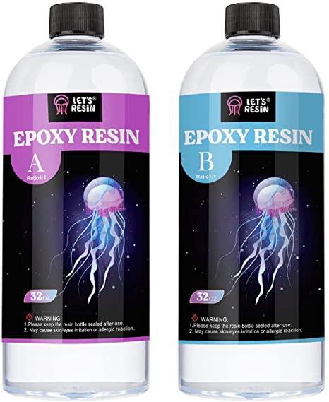 LET'S RESIN Epoxy Resin, 64oz Bubbles Free Epoxy Resin, Excellent Table Top & Bar Top Casting Resin, Clear Epoxy Resin for Tumblers, Art Crafts, Jewelry Making