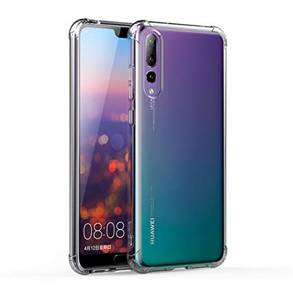 Huawei P20 Pro Case Clear P20Pro Transparent Cover Phone Four Corners Thickened Explosion Protection Protective TPU Ultra Soft Gel Rugged Minimalist Scratch Proof Plus CLT-AL01