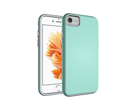 Francois et Mimi fadfef iPhone 7 Case, Hybrid Shock Modern Slim Non-slip Grip Cell Phone Case for Apple iPhone 7 - Green