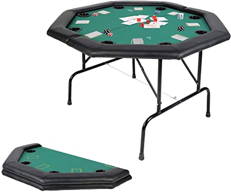 Dporticus Poker Table Folding Casino Table Top Texas Hold 'Em Poker Table Poker Set Board Gaming Table