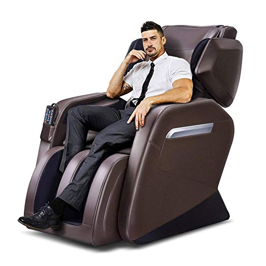 Tinycooper Massage Chairs by Ootori Full Body and Recliner, Zero Gravity Full Body Massage Chair, Full Body Massage Chair with Lower-Back and Calve Heating and Foot Roller Brown